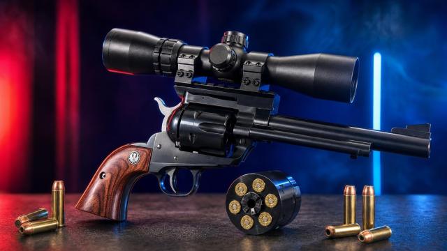 Ruger New Model Blackhawk Convertible s druhým výmenným valcom pre 9 mm Luger.