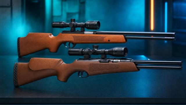 Air Arms TX200 HC a Weihrauch HW 97 K s optikou položené vedľa seba.