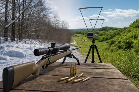 Náboje 6,5 Creedmoor, puška a chronograf v zimných a letných podmienkach