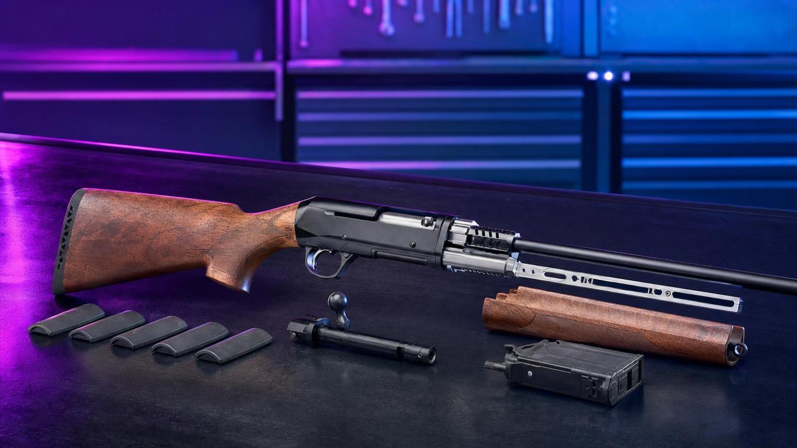 Benelli Lupo BE.S.T. s odkrytým hliníkovým šasi a dielmi nastaviteľnej pažby.