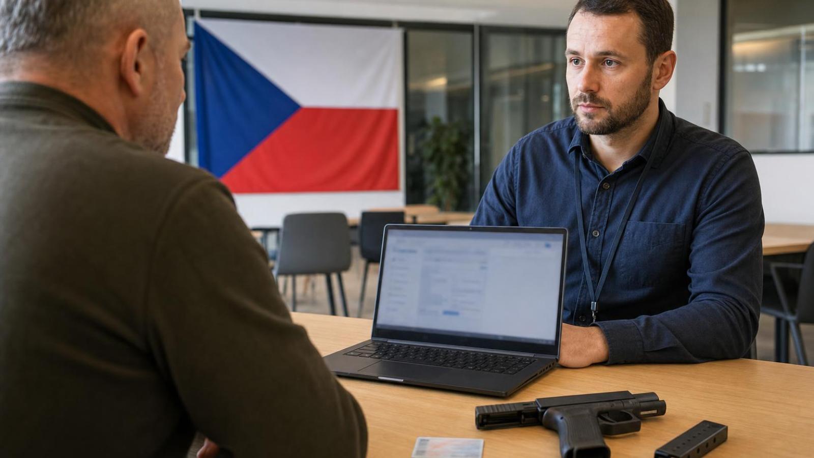 Český držiteľ pri elektronickej kontrole evidencie bezpečne uloženej pištole